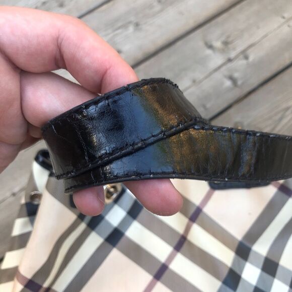 VINTAGE Burberry Purse BIG LOGO Brown - Picture 13 of 16